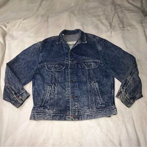 Lee Riders Vintage 80s Blue Denim Trucker Jacket Mens 40 Regular Medium
